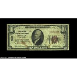 Pitman, NJ - $10 1929 Ty. 1 Pitman NB & TC Ch. # 8500The Small Size issue of this bank is represente