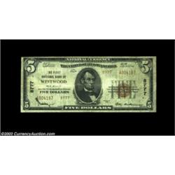 Two New Jersey 1929 NationalsWestwood, NJ - $5 1929 Ty. 2 First NB Ch. # 8777 FineSummit, NJ - $20 1