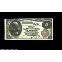 Clayton, NY - $5 1882 Brown Back Fr. 470 The First NB Ch. # 3797One of a host of attractive $5 Brown