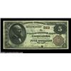Image 1 : Cooperstown, NY - $5 1882 Brown Back Fr. 466 The Second NB Ch. # 223A nice $5 Brown Back with a neat