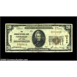 Croghan, NY - $20 1929 Ty. 1 The Croghan NB Ch. # 10948A decent small example from the only issuing.