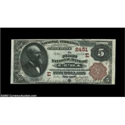 Cuba, NY - $5 1882 Brown Back Fr. 477 The First NB Ch. # (E)2451Another of the many $5 Brown Backs w