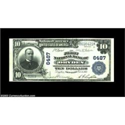 Dryden, NY - $10 1902 Plain Back Fr. 624 The First NB Ch. # 6487An extremely rare Tompkins County ba