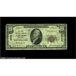 East Islip, NY - $10 1929 Ty. 1 The First NB Ch. # 9322A tough Suffolk County note from the only ban