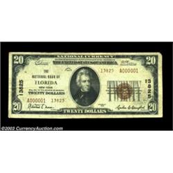 Florida, NY - $20 1929 Ty. 2 The NB of Florida Ch. # 13825What could one ask for in this bank's firs