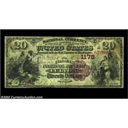 Fulton, NY - $20 1882 Brown Back Fr. 495 Citizens National Bank of Fulton Ch. # 1178A note which has