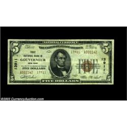 Gouverneur, NY - $5 1929 Ty. 2 The First NB Ch. # 13911Two notes are known from this late charter in