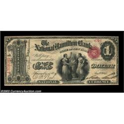 Hamilton, NY - $1 Original Fr. 380 The National Hamilton Bank Ch. # 1334An attractive First Charter.