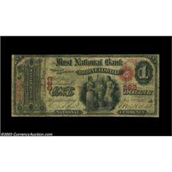 Hornellsville, NY - $1 Original Fr. 380 The First NB Ch. # 262A very scarce note which is one of onl