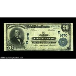 Ilion, NY - $20 1902 Plain Back Fr. 652 The Ilion NB Ch. # (E)1670Fine-Very Fine. Important notice:.