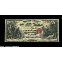 Ithaca, NY - $5 Original Fr. 397 The Tompkins County NB Ch. # 1561A most attractive First Charter fi