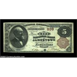 Jamestown, NY - $5 1882 Brown Back Fr. 467 The City NB Ch. # 938An extremely rare note from a bank w