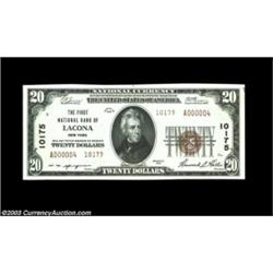Lacona, NY - $20 1929 Ty. 2 The First NB Ch. # 10175A beautiful note which Bill Sabis obtained from.
