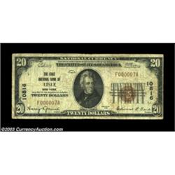 Lisle, NY - $20 1929 Ty. 1 The First NB Ch. # 10816The depth of the Sabis holdings is shown when the