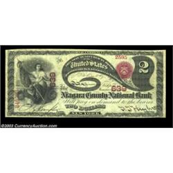 Lockport, NY - $2 Original Fr. 387 The Niagara County NB Ch. # 639The only Lazy Decue recorded from.