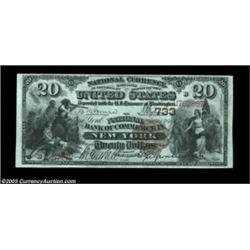 New York, NY - $20 1882 Brown Back Fr. 494 The NB of Commerce Ch. # 733J. Pierpont Morgan signs this