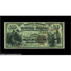 New York, NY - $20 1882 Brown Back Fr. 494 The NB of Commerce in New York Ch. # 733A pretty Brown Ba