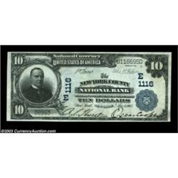 New York, NY - $10 1902 Plain Back Fr. 624 The New York County NB Ch. # (E)1116A lovely example from