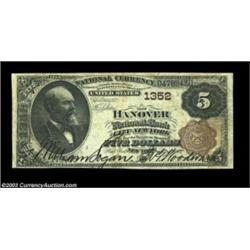 New York, NY - $5 1882 Brown Back Fr. 469 The Hanover NB Ch. # 1352Bold black vanity signatures cove