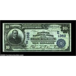 New York, NY - $10 1902 Date Back Fr. 616 The Hanover NB Ch. # (E)1352A barely circulated Date Back.