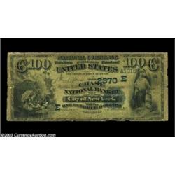 New York, NY - $100 1882 Date Back Fr. 569 The Chase NB Ch. # (E)2370This piece is new to the census
