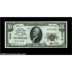 New York, NY - $10 1929 Ty. 1 Chase NB Ch. # 2370A letter perfect Type One Ten from one of the count