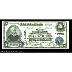 New York, NY - $5 1902 Plain Back Fr. 606 Public NB of New York Ch. # 11034While this is not an espe