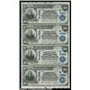 Image 1 : New York, NY - $10-$10-$10-$10 1902 Plain Back Fr. 633 Seventh Avenue NB Ch. # 11844 Uncut SheetOne.