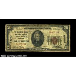 New York, NY - $20 1929 Ty. 1 The Washington Square NB Ch. # 13360The first title used by this short