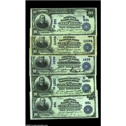 An Assortment of Attractive New York City Third ChartersNew York, NY - $10 1902 Plain Back Fr. 624 N