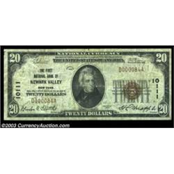 Newark Valley, NY - $20 1929 Ty. 1 The First NB Ch. # 10111A scarcer southern tier example from the.