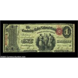 North White Creek, NY - $1 Original Fr. 380 The Cambridge Valley NB Ch. # 1275The first issuing loca