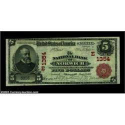 Norwich, NY - $5 1902 Red Seal Fr. 587 The NB of Norwich Ch. # (E)1354One of two Red Seals from here