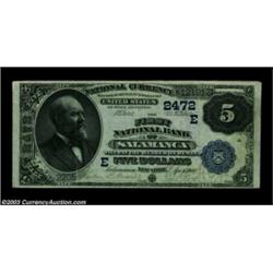 Salamanca, NY - $5 1882 Date Back Fr. 537 The First NB Ch. # (E)2472A nice early type example from c