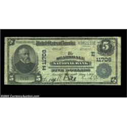 Scarsdale, NY - $5 1902 Plain Back Fr. 607 The Scarsdale NB Ch. # (E)11708An evenly circulated large