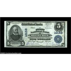 Silver Creek, NY - $5 1902 Plain Back Fr. 602 The First NB Ch. # 10159A high grade example which is.