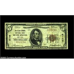 Silver Springs, NY - $5 1929 Ty. 1 The Silver Springs NB Ch. # 6148The only denomination issued from