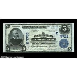 St. Regis Falls, NY - $5 1902 Plain Back Fr. 598 The St Regis Falls NB Ch. # (E)7733The first note o
