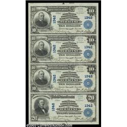 Syracuse, NY - $10-$10-$10-$20 1902 Plain Back Fr. 624/650 The Merchants NB & TC Ch. # 1342A lovely.