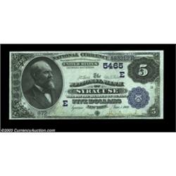 Syracuse, NY - $5 1882 Date Back Fr. 537 The NB of Syracuse Ch. # (E)5465A lovely note from this tou