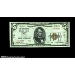 Troy, NY - $5 1929 Ty. 2 The Manufacturers NB Ch. # 721Crackling fresh Gem Crisp Uncirculated. Impor