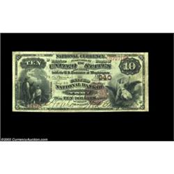 Troy, NY - $10 1882 Brown Back Fr. 480 The United NB Ch. # 940An attractive pen signed Brown Back. V