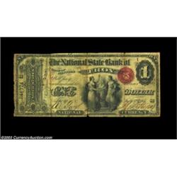 Troy, NY - $1 Original Fr. 380 The National State Bank Ch. # 991A First Charter ace bearing serial n