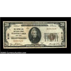 Tupper Lake, NY - $20 1929 Ty. 1 The Tupper Lake NB Ch. # 8153Eight small notes are reported, but th