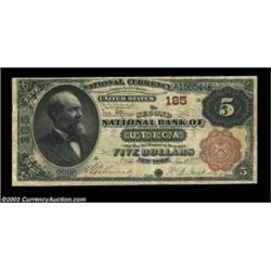 Utica, NY - $5 1882 Brown Back Fr. 466 The Second NB Ch. # 185The paper is not quite as bright as it