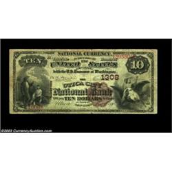 Utica, NY - $10 1882 Brown Back Fr. 481 The Utica City NB Ch. # 1308Fine, with a couple of minor spl