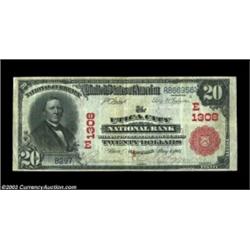 Utica, NY - $20 1902 Red Seal Fr. 639 The Utica City NB Ch. # (E)1308The only $20 Red Seal reported.