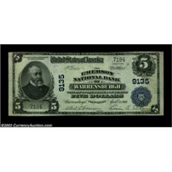 Warrensburgh, NY - $5 1902 Plain Back Fr. 600 The Emerson NB Ch. # 9135A very scarce private name ba
