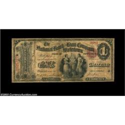 Watertown, NY - $1 Original Fr. 380 The NB & Loan Company of Watertown Ch. # 1508A very scarce early