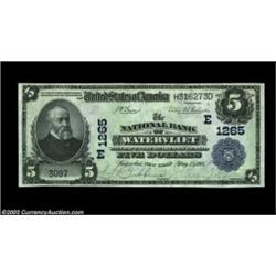 Watervliet, NY - $5 1902 Plain Back Fr. 598 The NB of Watervliet Ch. # (E)1265Bill Sabis seldom wast